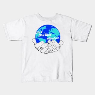 Blue World Large Logo Kids T-Shirt